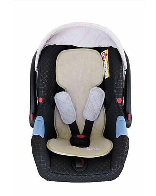 Bamboom Universal Mini Mat - Seat Cover for Air n Go Car Seat - Oyster Grey - Organic Bamboo Mattresses and Baby-nest