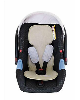 Bamboom Universal Mini Mat - Seat Cover for Air n Go Car Seat - Oyster Grey - Organic Bamboo Mattresses and Baby-nest