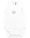 Bamboom Vest Body - White - with Logo - Stretch Bio Bamboo Short Sleeves Bodies