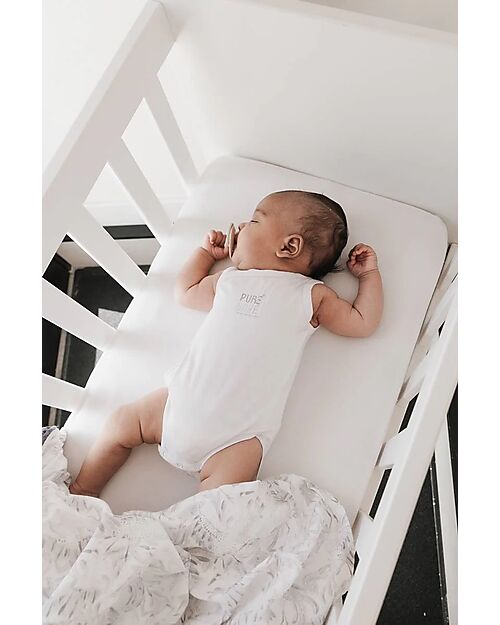 Bamboom Vest Body - White - with Logo - Stretch Bio Bamboo Short Sleeves Bodies