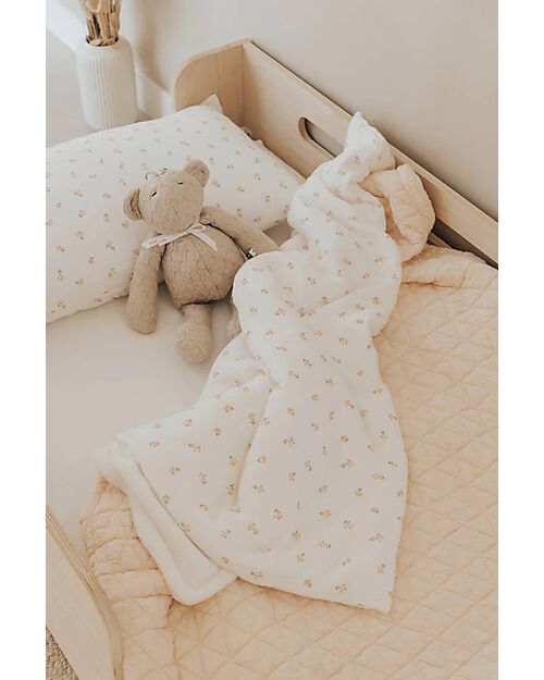 Bamboom Wrinkled Blanket - 140 x 110 - Water Peach - Organic Bamboo + Plush Sponge Bed Sheets and Pillow Cases