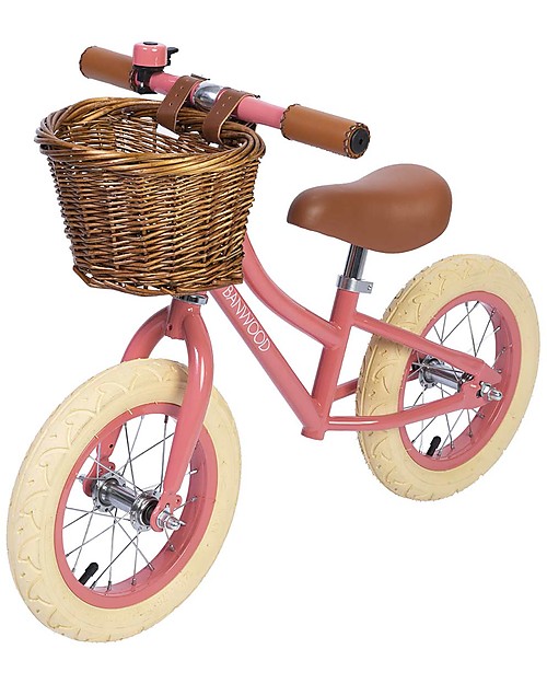 Banwood Balance Bike First Go + Classic Bike Helmet - Coral - from 3 to 5 years old! Balance Bikes