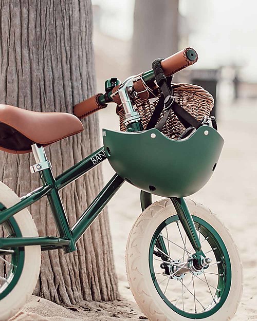 Banwood Balance Bike First Go + Classic Bike Helmet - Dark Green - from 3 to 5 years old!	 Balance Bikes