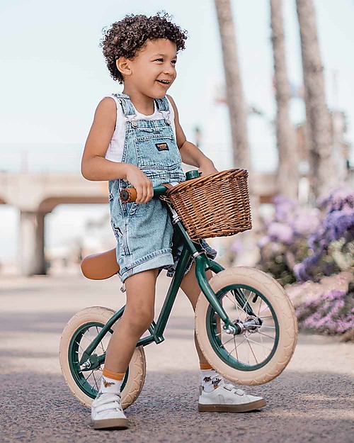 Banwood Balance Bike First Go + Classic Bike Helmet - Dark Green - from 3 to 5 years old!	 Balance Bikes