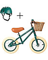 Banwood Balance Bike First Go + Classic Bike Helmet - Dark Green - from 3 to 5 years old!	 Balance Bikes