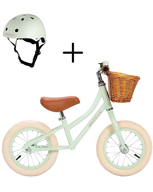 Banwood Balance Bike First Go + Classic Bike Helmet - Mint - from 3 to 5 years old!	 Balance Bikes