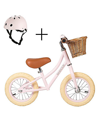 Banwood Balance Bike First Go + Classic Bike Helmet - Pink - from 3 to 5 years old! Balance Bikes