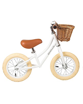 Banwood Balance Bike First Go, White - For Girls from 3 to 5 years old! Balance Bikes