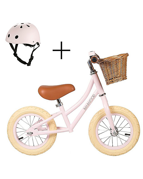 Banwood Balance Bike First Go with Helmet, Pink - From 3 to 5