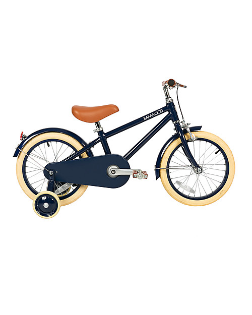 Banwood Classic Bicycle - Blue Navy - from 4 to 7 years old - Removable Training Wheels Bycicles