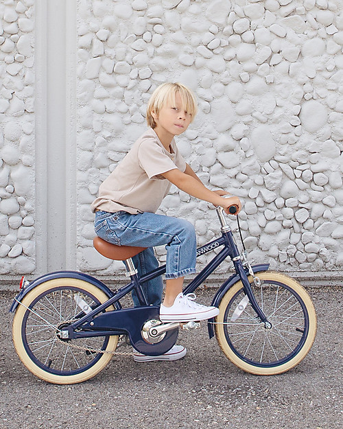 Banwood Classic Bicycle - Blue Navy - from 4 to 7 years old - Removable Training Wheels Bycicles