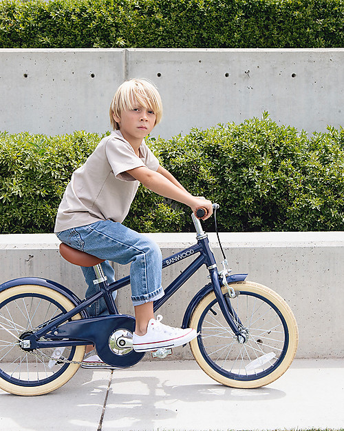 Banwood Classic Bicycle - Blue Navy - from 4 to 7 years old - Removable Training Wheels Bycicles