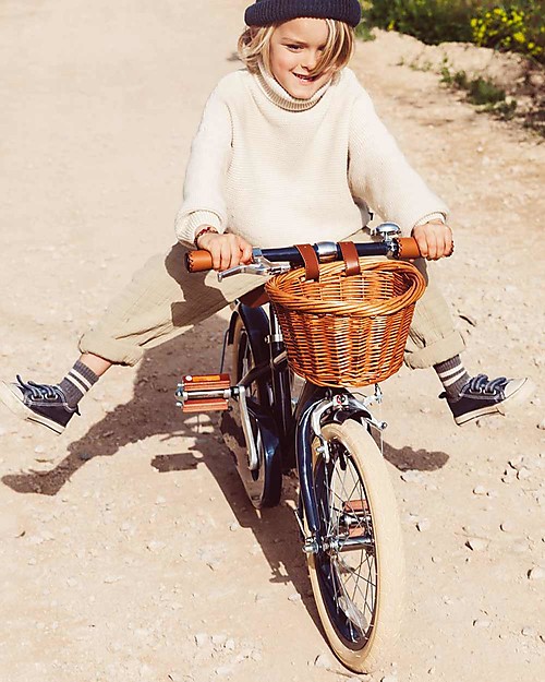 Banwood Classic Bicycle - Blue Navy - from 4 to 7 years old - Removable Training Wheels Bycicles