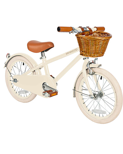 Banwood Classic Bicycle - Cream - from 4 to 7 years old - Removable Training Wheels Bycicles