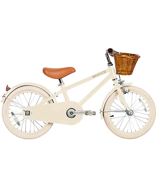 Banwood Classic Bicycle Cream from 4 to 7 years old Removable Training Wheels unisex bambini