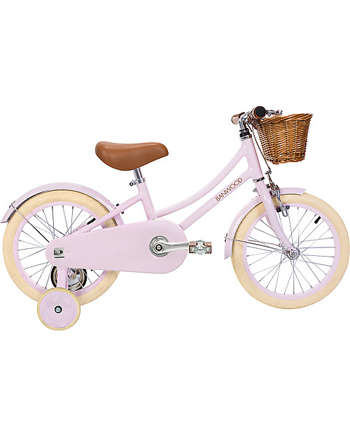 Banwood Classic Bicycle - Pink - from 4 to 7 years old - Removable Training Wheels Bycicles