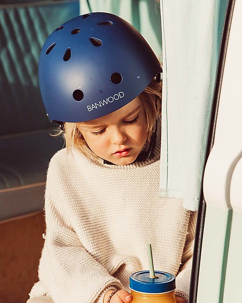 Banwood Classic Bike Helmet, Navy Blue - For Kids from 3 to 7 Years old! Bicycle Helmets
