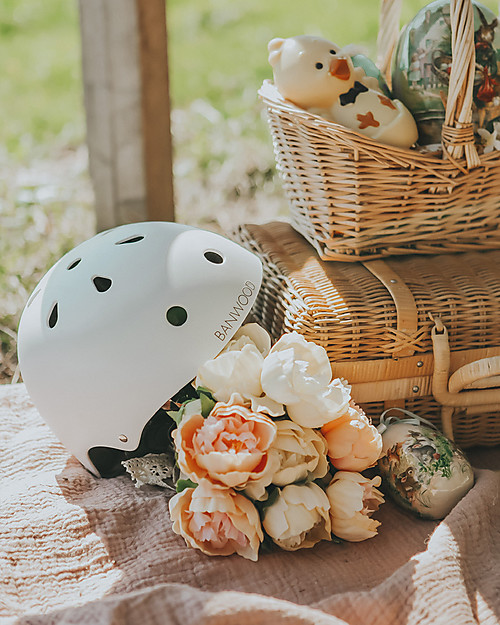 Banwood Classic Bike Helmet, White - from 3 to 7 Years old! Bicycle Helmets