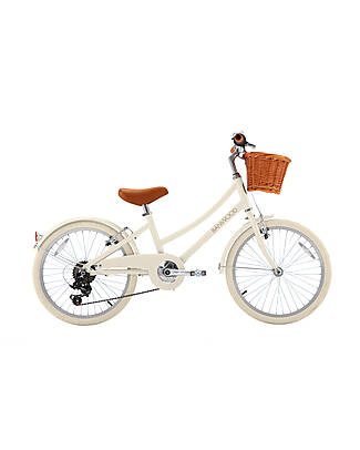 Banwood Classic Bike with Pedals - Vintage Cream - Ages 6 to 10 - 7-Speed Gear Bycicles