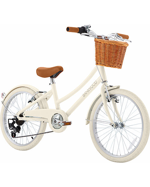 Banwood Classic Bike with Pedals - Vintage Cream - Ages 6 to 10 - 7-Speed Gear Bycicles