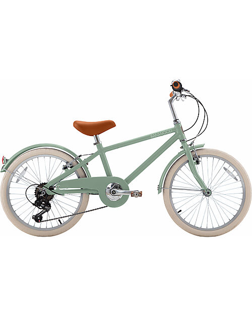 Banwood Classic Bike with Pedals - Vintage Forest - Ages 6 to 10 - 7-Speed Gear Bycicles