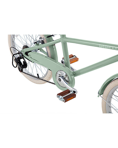 Banwood Classic Bike with Pedals - Vintage Forest - Ages 6 to 10 - 7-Speed Gear Bycicles
