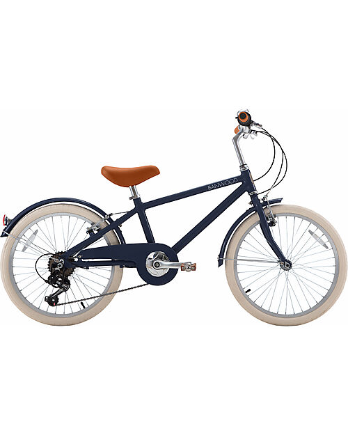 Banwood Classic Bike with Pedals - Vintage Navy Blue - Ages 6 to 10 - 7-Speed Gear Bycicles