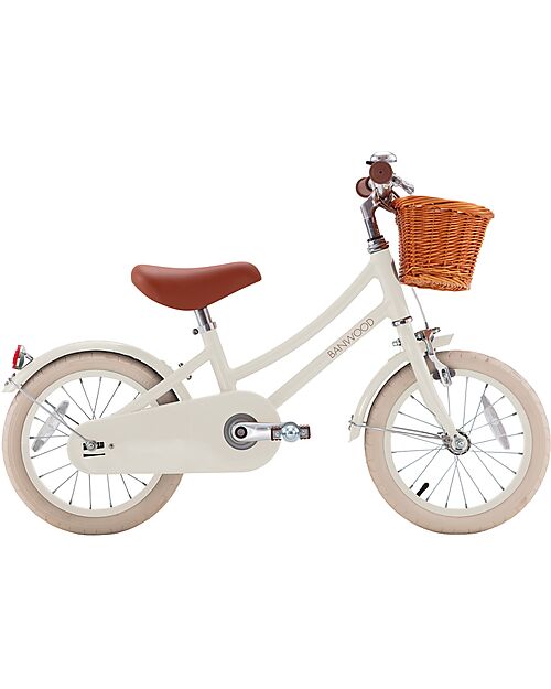 Banwood Classic Vintage Bicycle 14"- Cream - from 3 to 6 years - Removable Training Wheels Bycicles