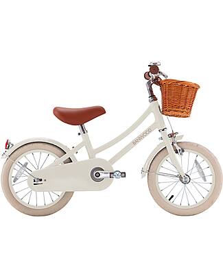 Banwood Classic Vintage Bicycle 14"- Cream - from 3 to 6 years - Removable Training Wheels Bycicles
