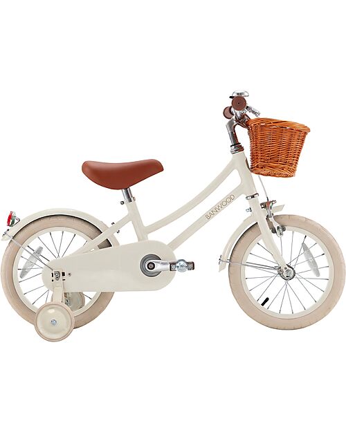 Banwood Classic Vintage Bicycle 14"- Cream - from 3 to 6 years - Removable Training Wheels Bycicles