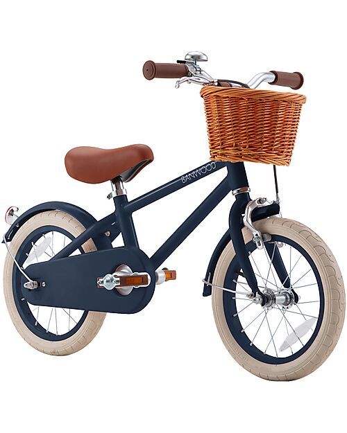 Banwood Classic Vintage Bicycle 14" - Navyblue - from 3 to 6 years - Removable Training Wheels Bycicles