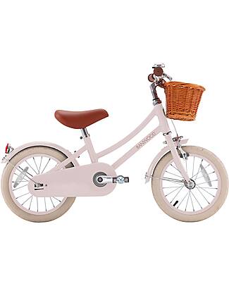 Banwood Classic Vintage Bicycle 14" - Pink- from 3 to 6 years - Removable Training Wheels Bycicles