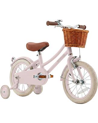 Banwood Classic Vintage Bicycle 14" - Pink- from 3 to 6 years - Removable Training Wheels Bycicles