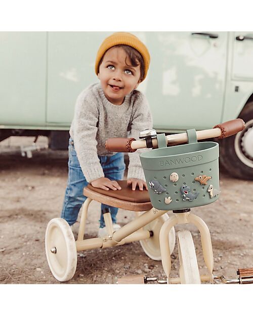 Banwood Pin & Ride Basket for Bicycle and Scooter - Clay - Eco-Friendly and Durable Bicycle Accessories