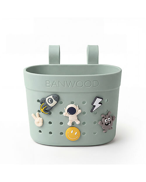 Banwood Pin & Ride Basket for Bicycle and Scooter - Clay - Eco-Friendly and Durable Bicycle Accessories