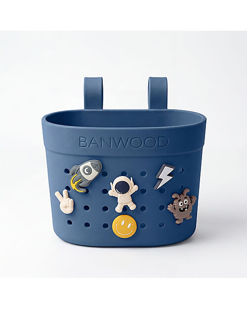 Banwood Pin & Ride Basket for Bicycle and Scooter - Deep Sea - Eco-Friendly and Durable Bicycle Accessories