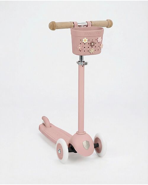 Banwood Pin & Ride Basket for Bicycle and Scooter - Dusty Rose - Eco-Friendly and Durable Bicycle Accessories