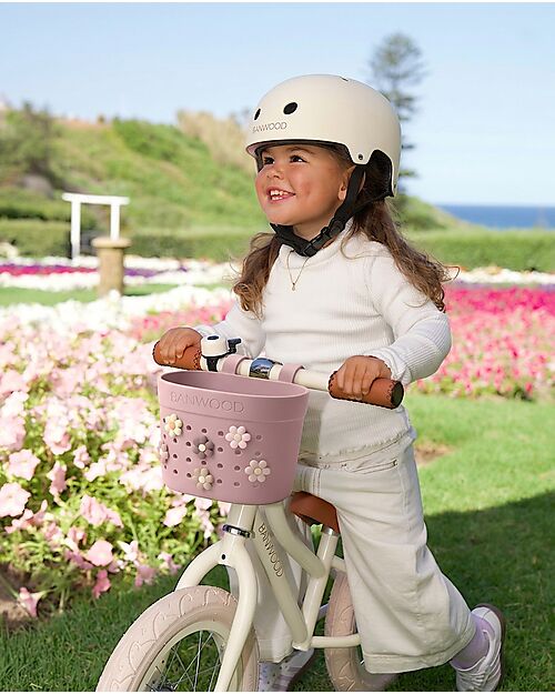 Banwood Pin & Ride Basket for Bicycle and Scooter - Dusty Rose - Eco-Friendly and Durable Bicycle Accessories
