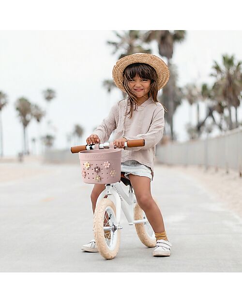 Banwood Pin & Ride Basket for Bicycle and Scooter - Faded Pink - Eco-Friendly and Durable Bicycle Accessories