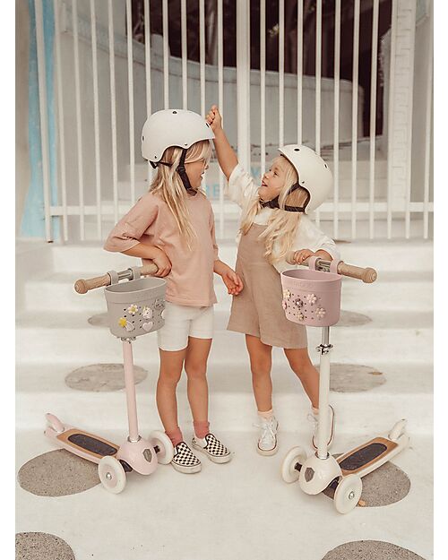 Banwood Pin & Ride Basket for Bicycle and Scooter - Faded Pink - Eco-Friendly and Durable Bicycle Accessories
