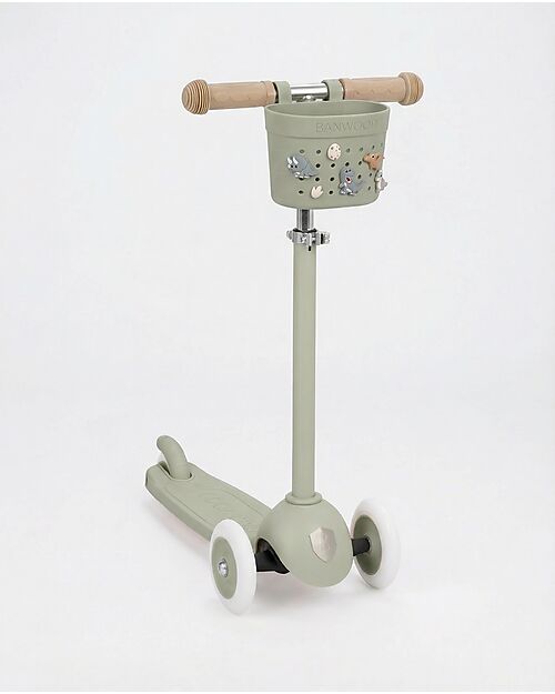 Banwood Pin & Ride Basket for Bicycle and Scooter - Olive - Eco-Friendly and Durable Bicycle Accessories