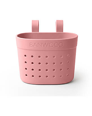 Banwood Pin & Ride Basket for Bicycle and Scooter - Raspberry - Eco-Friendly and Durable Bicycle Accessories