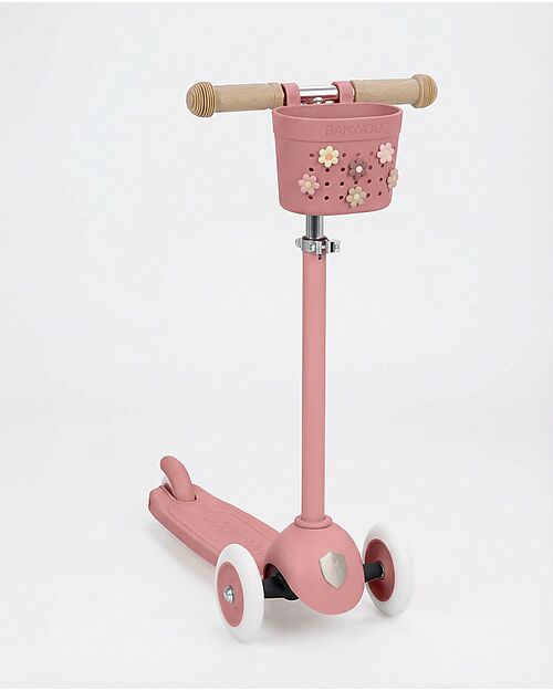 Banwood Pin & Ride Basket for Bicycle and Scooter - Raspberry - Eco-Friendly and Durable Bicycle Accessories