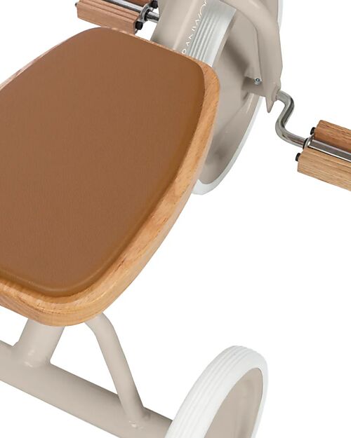 Banwood Wood and Vegan Leather Baby Trike - Beige - From 2 years old Tricycles
