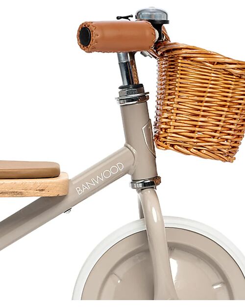 Banwood Wood and Vegan Leather Baby Trike - Beige - From 3 years old Tricycles