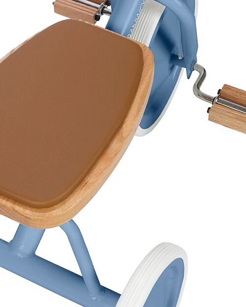 Banwood Wood and Vegan Leather Baby Trike - Blue - From 3 years old Tricycles