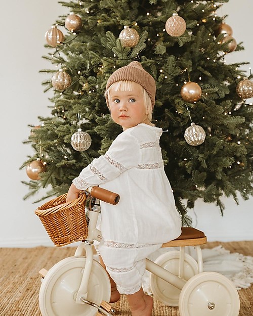 Banwood Wood and Vegan Leather Baby Trike - Cream - From 2 years old Tricycles
