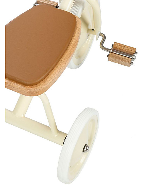 Banwood Wood and Vegan Leather Baby Trike - Cream - From 2 years old Tricycles