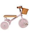 Banwood Wood and Vegan Leather Baby Trike - Dusty Pink - From 3 years old Tricycles