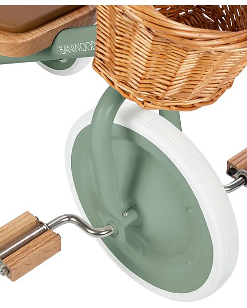 Banwood Wood and Vegan Leather Baby Trike - Forest - From 2 years old Tricycles